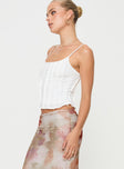 White top Top Adjustable straps, pleated detail, invisible zip fastening
