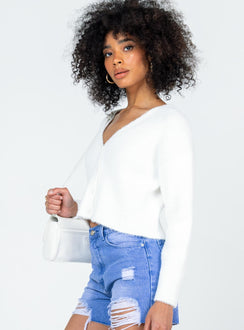 Say So Cardigan Cream Princess Polly  Cropped 