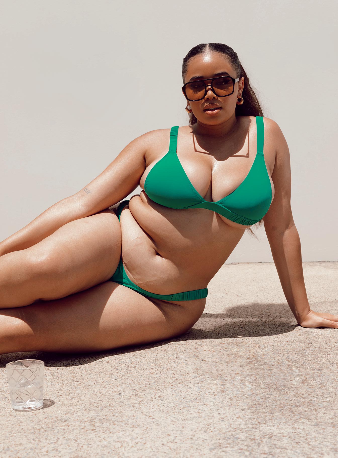 Josie Bikini Bottoms Green Curve