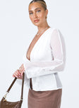 Rema Long Sleeve Top White