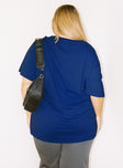 Be Kind Charity Oversized Tee Blue Curve