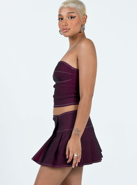 Motel Zabini Skirt Burgundy