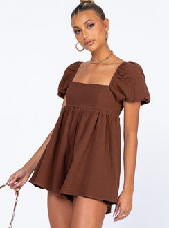 Lorna Playsuit Brown