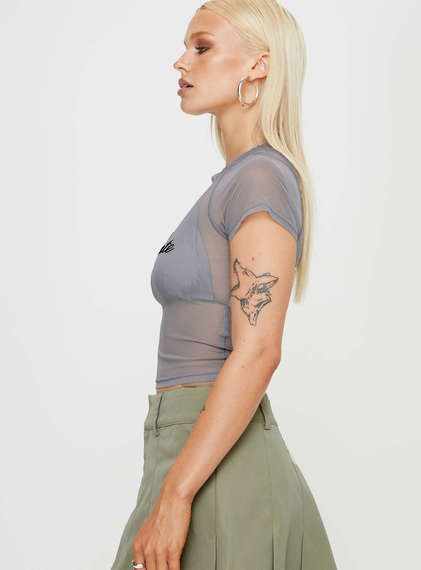 Kalvin Two Piece Mesh Top Soot