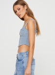 Glitter crop top Gathered bust, stitched cups, pointed hem, fixed shoulder straps Good stretch, fully lined 