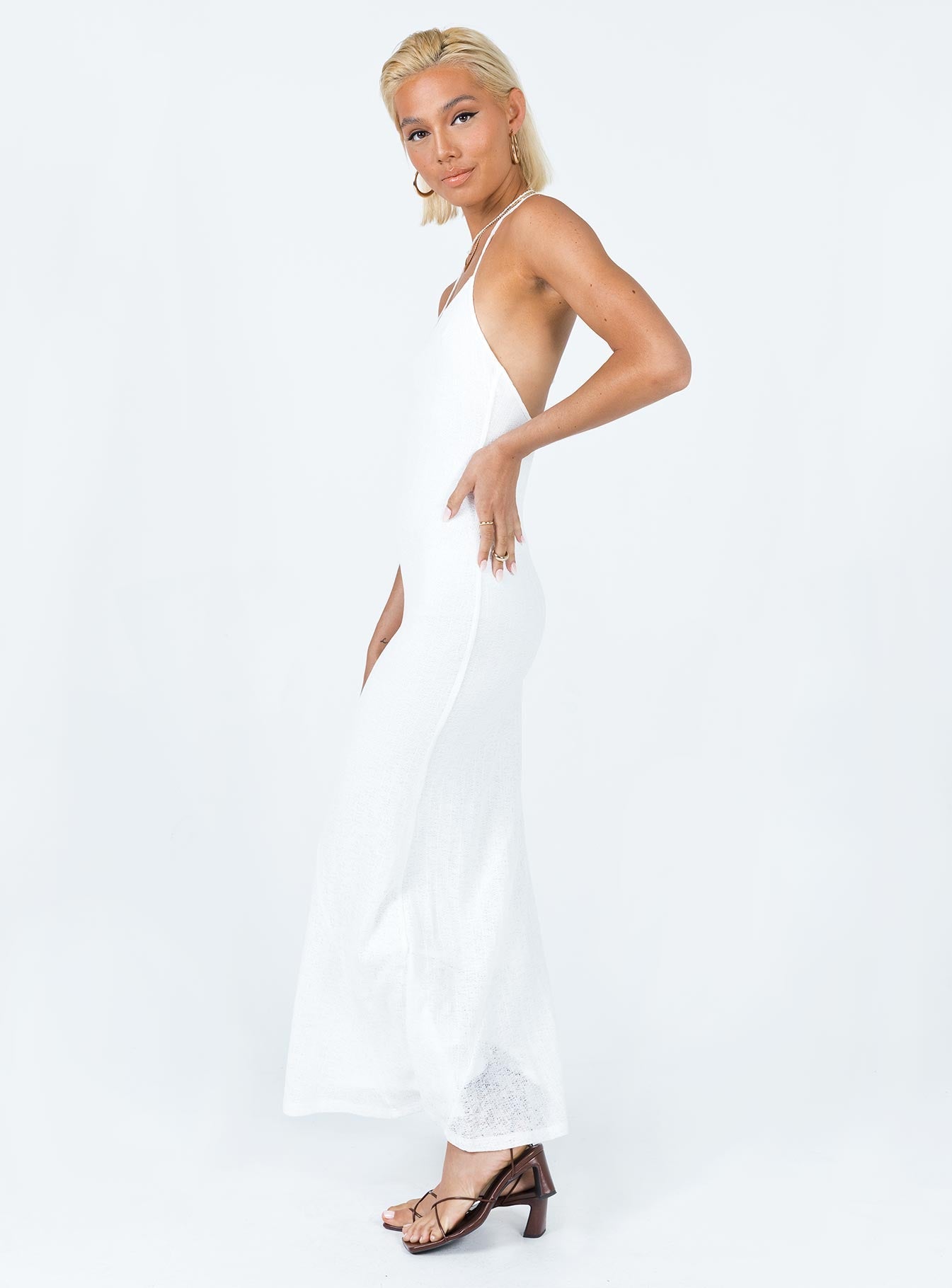 Princess Polly Scoop Neck  Ellery Maxi Dress White