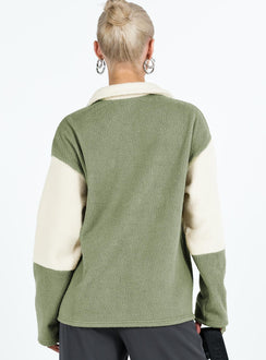 Sweater Fleece material High neck Quarter zip fastening at front