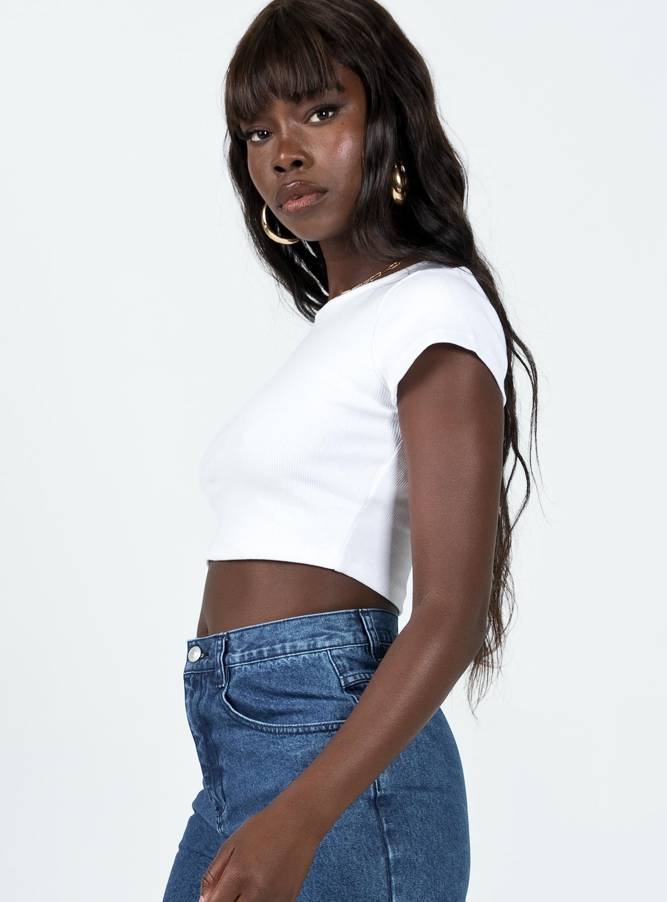 Classic Crop Tee White