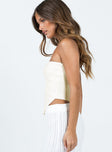 Esher Strapless Top Ivory
