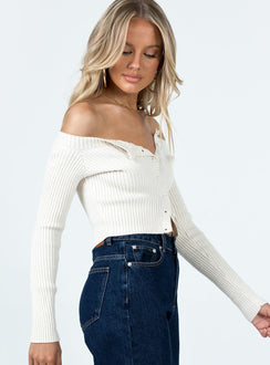 Odessa Cardigan Cream Princess Polly  Cropped 