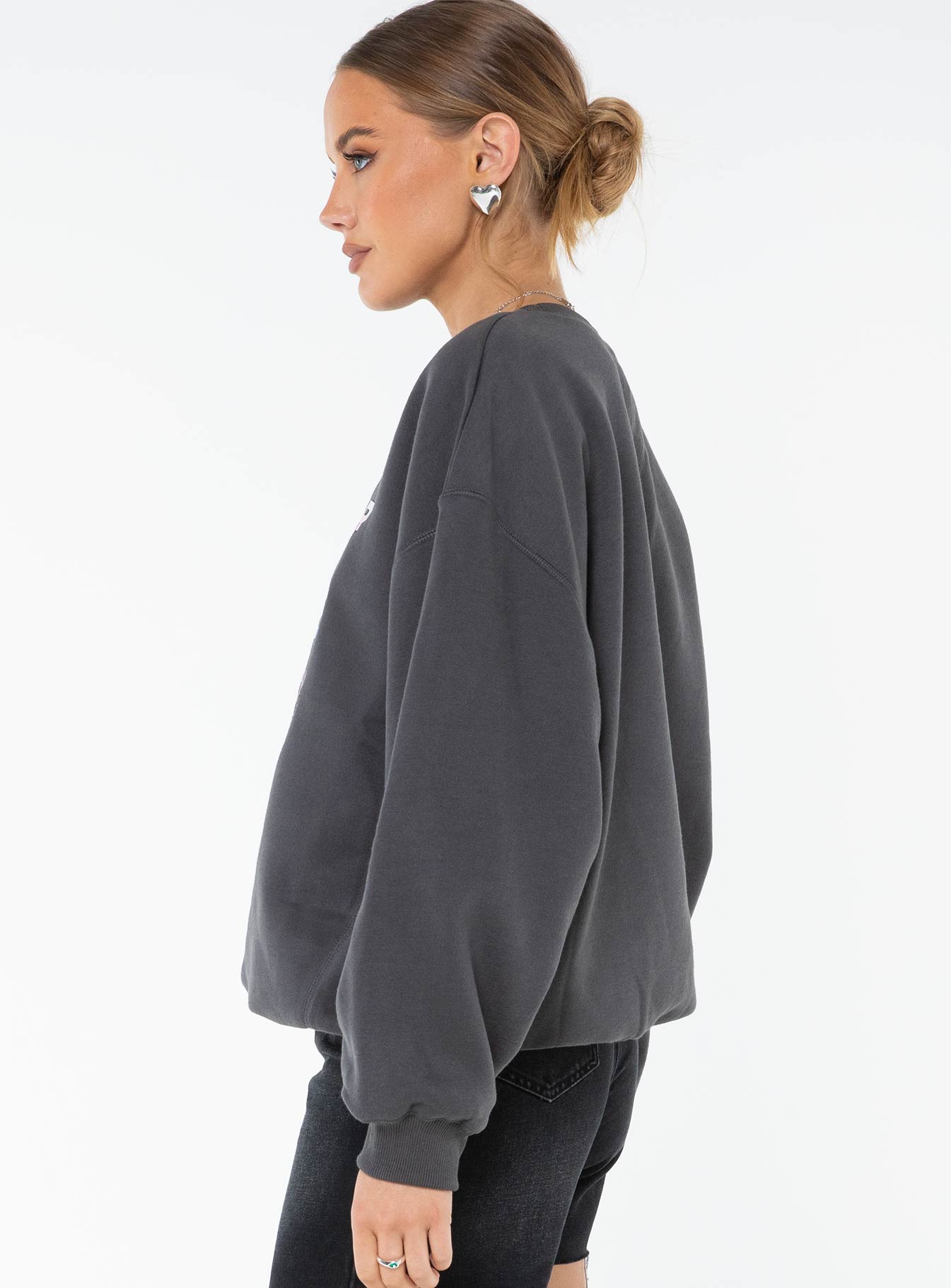 Speeder Sweatshirt Charcoal Princess Polly  long 