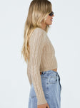 Mccarthy Sweater Beige Princess Polly  Cropped 