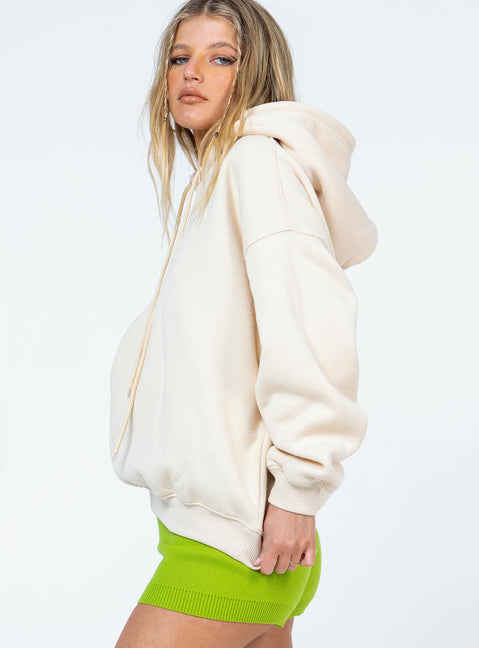 Love Yourself Hoodie Beige Princess Polly  Cropped 