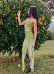 Sharifa Patchwork Maxi Skirt Green Princess Polly  Knee 