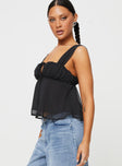 Top Fixed shoulder strap, ruched bust, elasticated band at bust