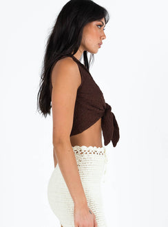 Top Crinkle material  Collared neckline Front tie detail