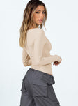 Long sleeve top Ribbed material  Wide square neckline  Good stretch  Fully lined 