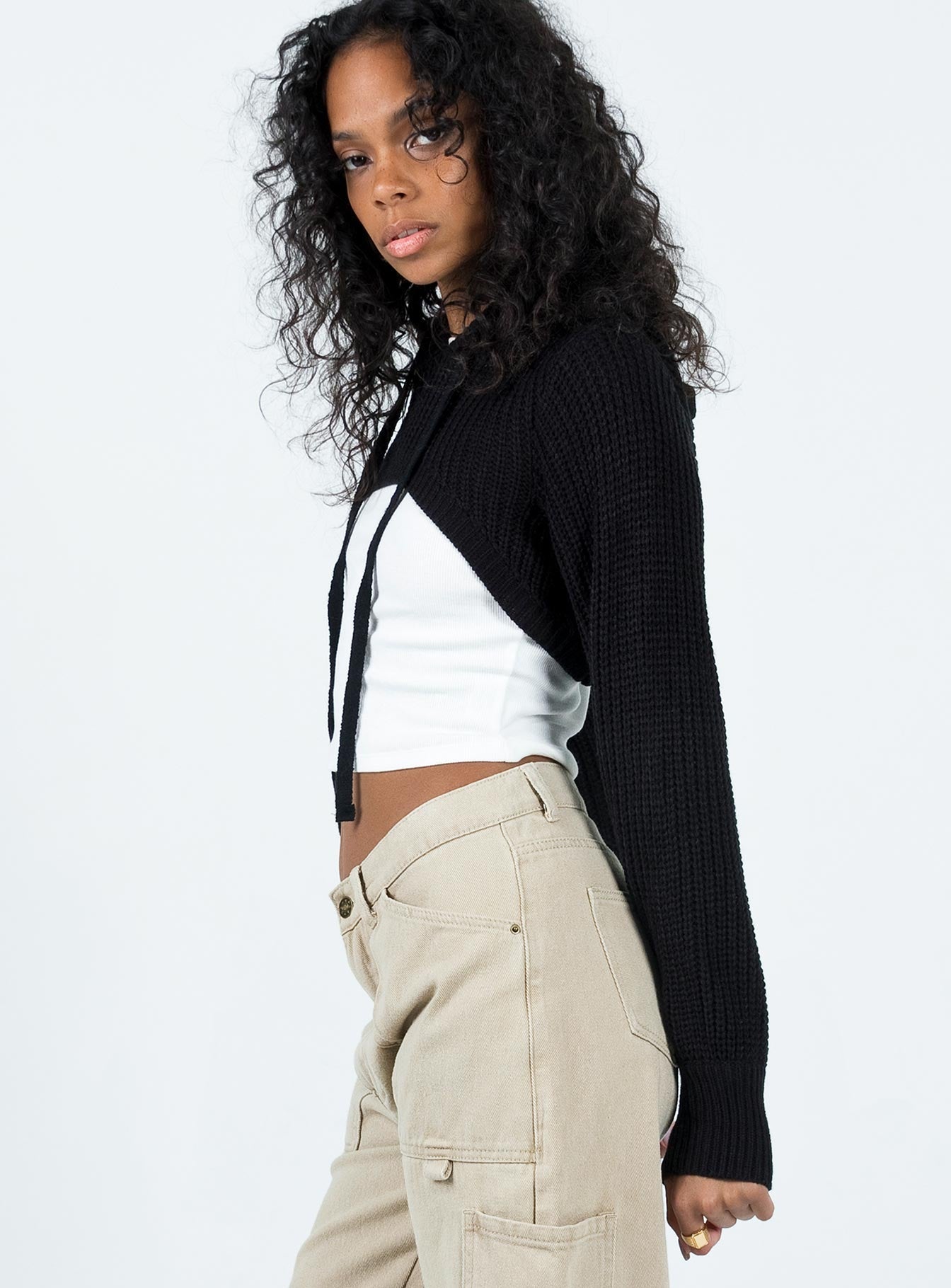 Cotter Bolero Black Princess Polly  Cropped 