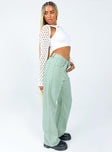 Princess Polly Mid Rise  Lester Mom Jeans Sage Green