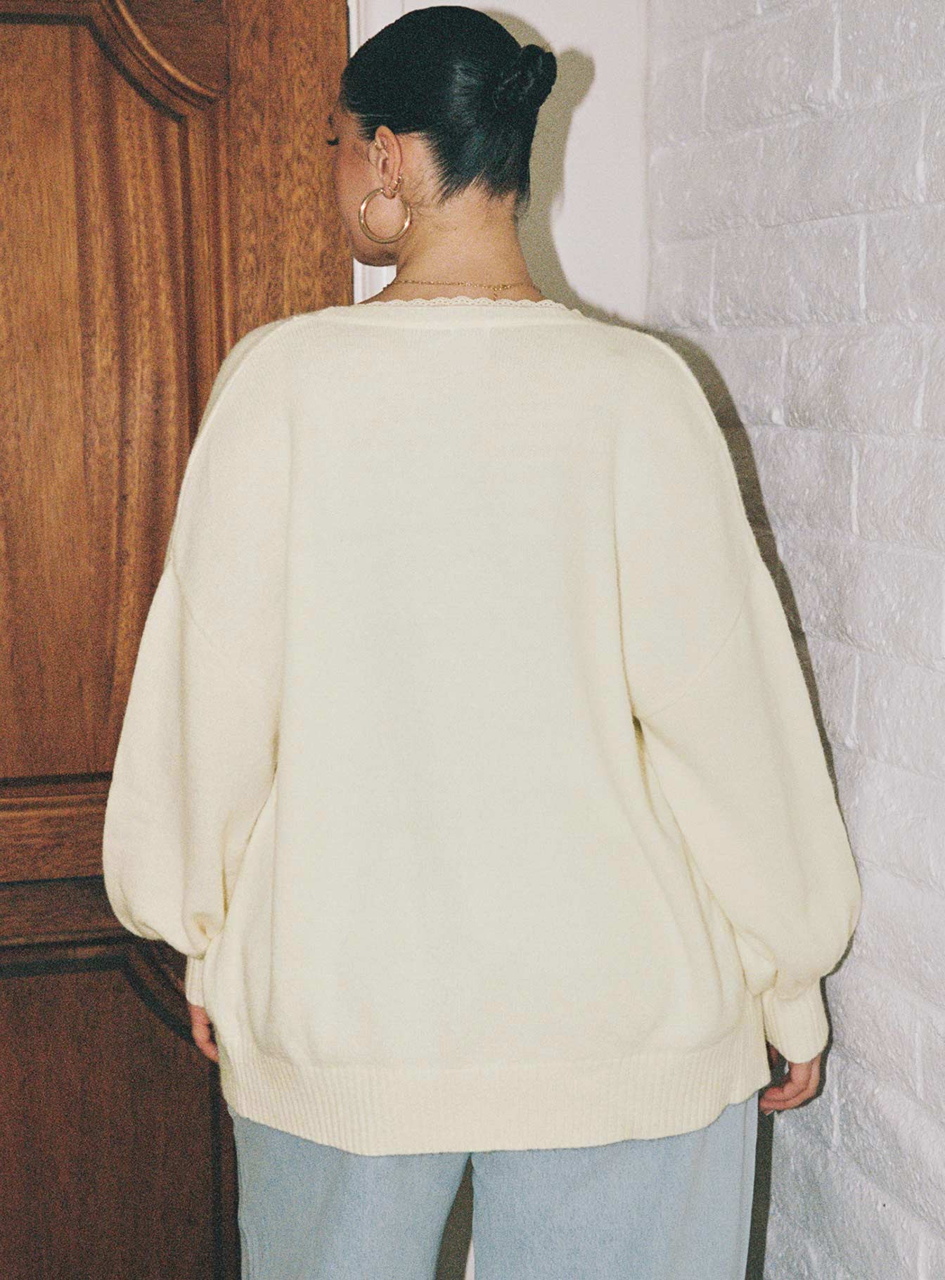 Oakleigh Cardigan Cream Curve Princess Polly  Cropped 