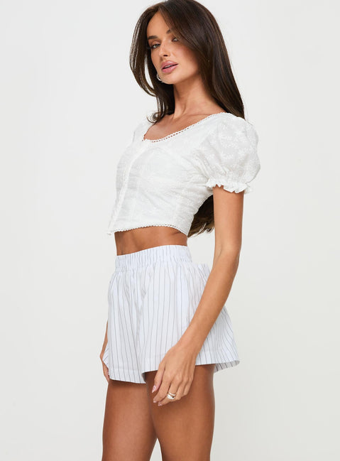 Maxxy Boxer Shorts White Stripe