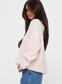 Knit sweater Vneckline, drop shoulder