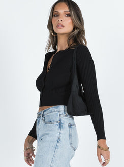 Maloney Sweater Black Princess Polly  Cropped 