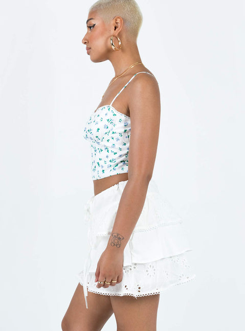 Malana Anglais Mini Skirt Ivory