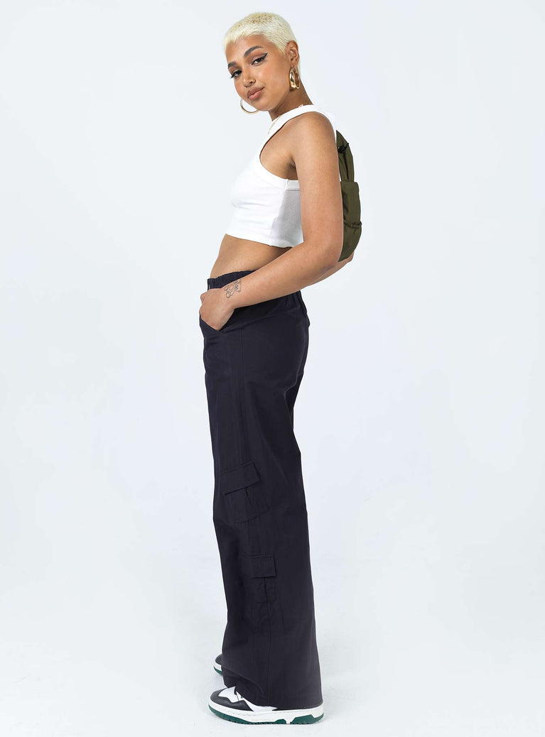 Boulevard Low Rise Cargo Pants Navy