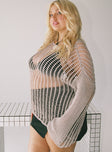 The Kennedy Sweater Beige Curve Princess Polly  Cropped 