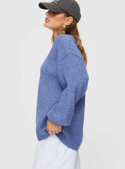 Sweater Oversized fit, knit material, wide neckline, drop shoulder