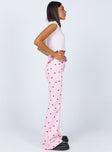 Abrand Double Oh Flare Jeans Pink Heart