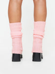 Legwarmers  Soft knit material, below the knee length 