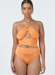 Loriella Ring Detail Bodysuit Orange
