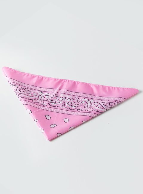 Pink bandana Paisley print