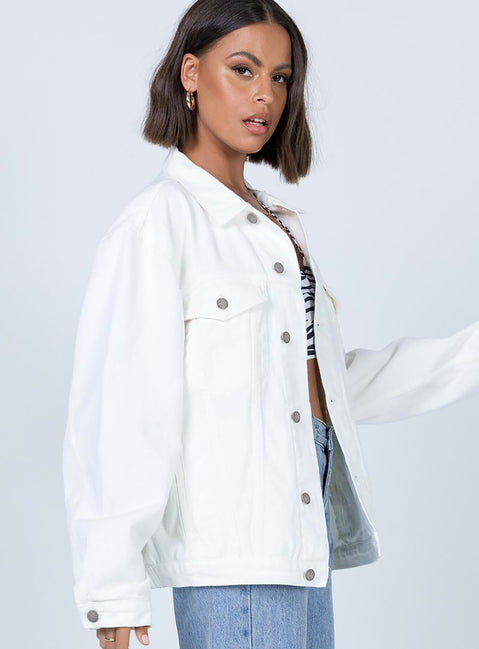 Western Denim Jacket White