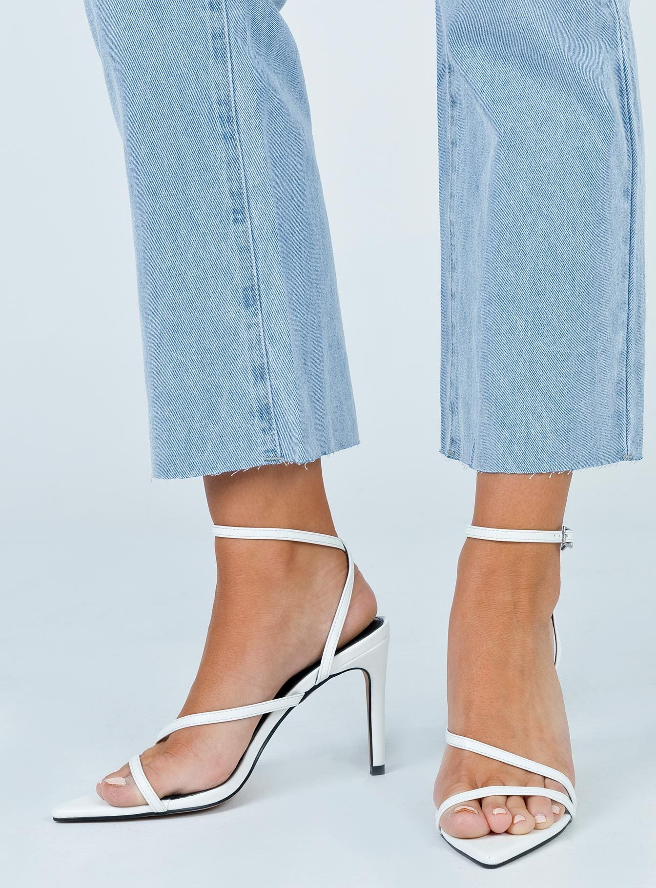 The Teagan Heels White