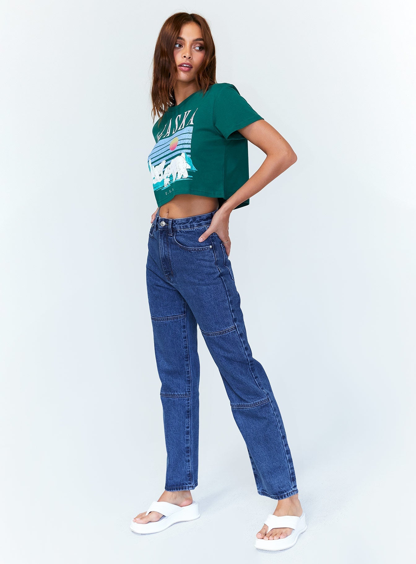 Princess Polly Mid Rise  Uptown Jeans