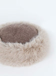 Franci Faux Fur Hat Cream