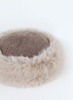 Franci Faux Fur Hat Cream