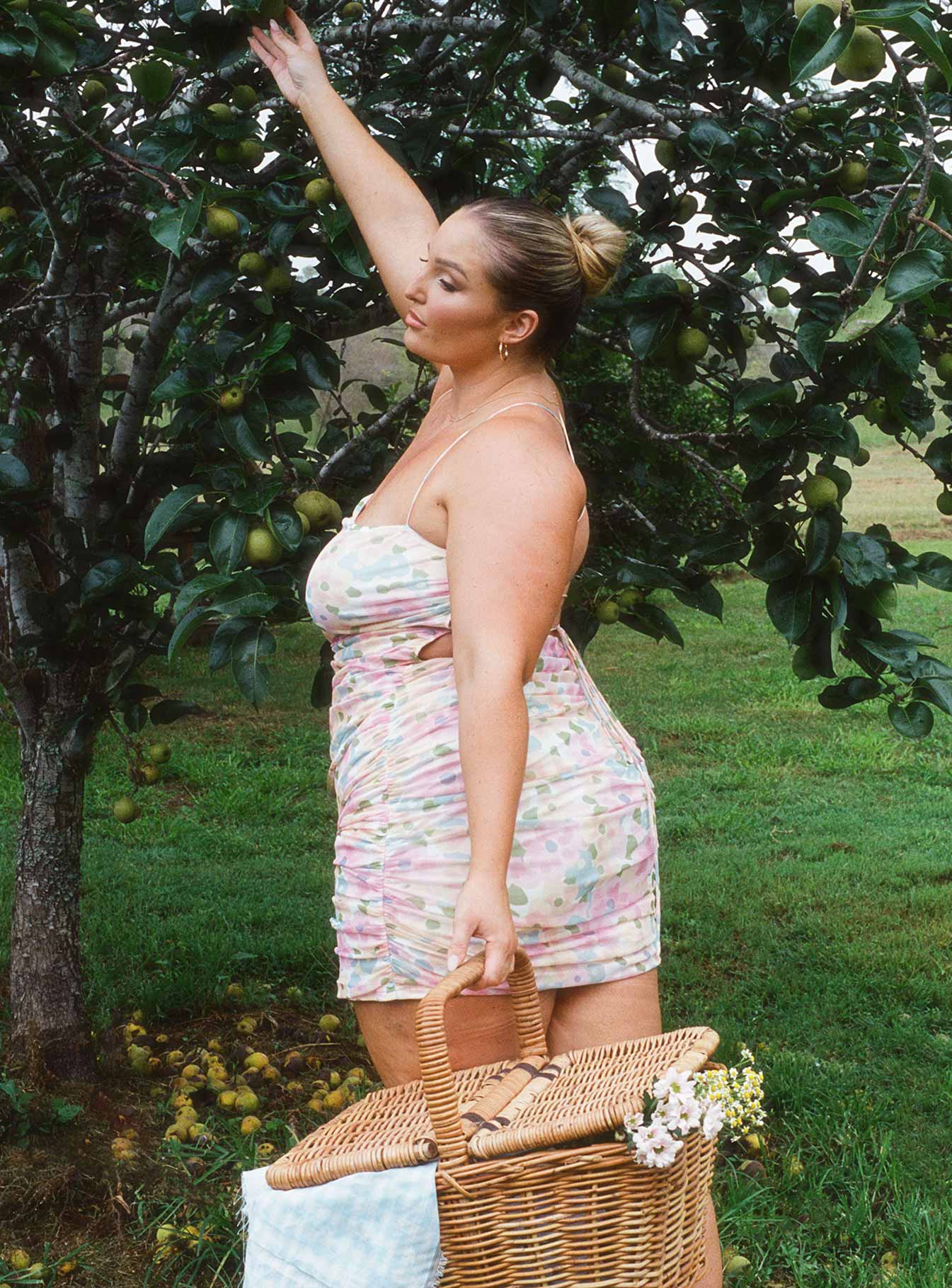 Hopeless Romantic Mesh Ruched Mini Dress Multi Curve