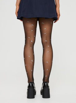 Eito Floral Stockings Black