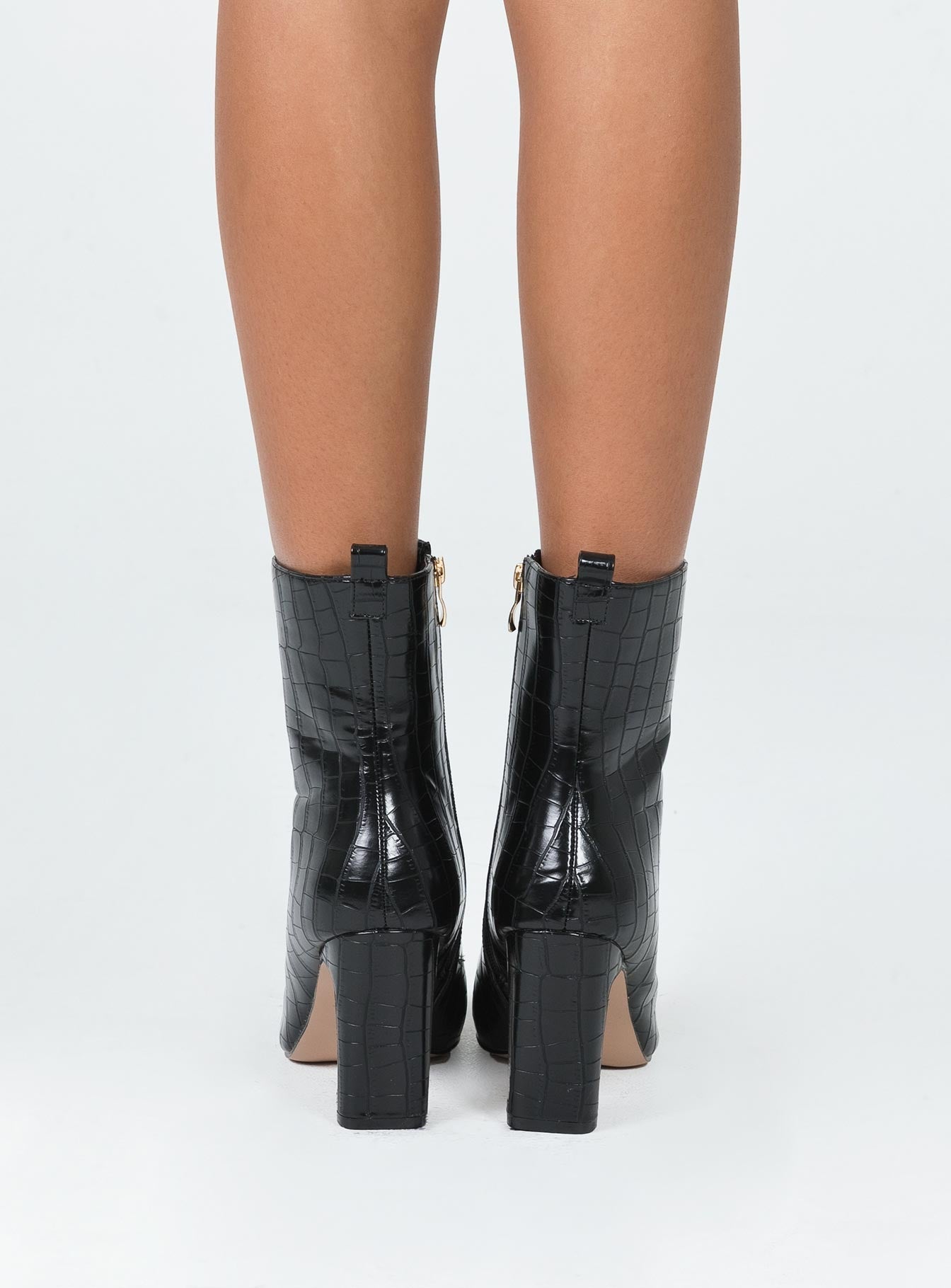 Thriller Boots Black Croc