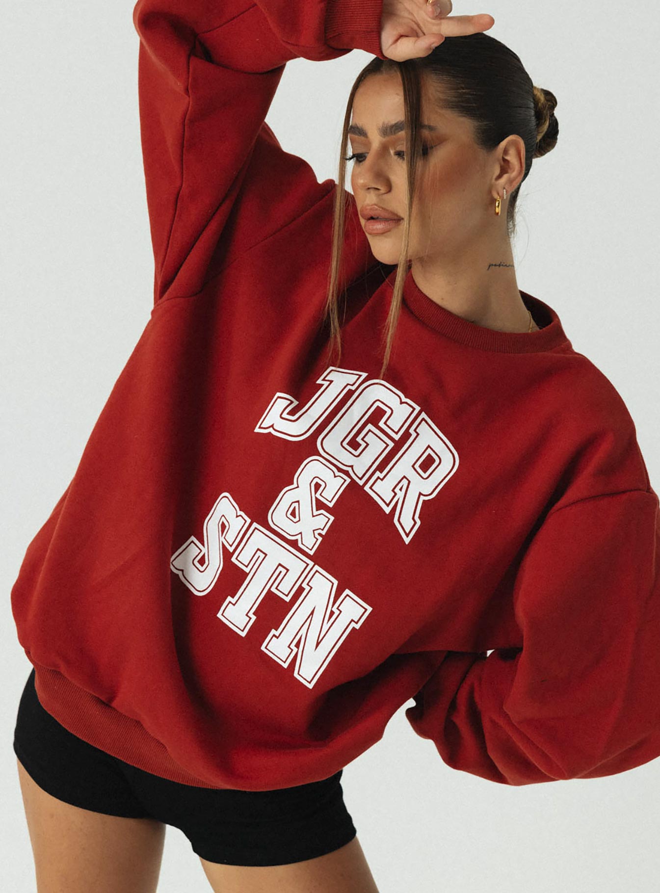 J&S Oversized Sweatshirt Red
