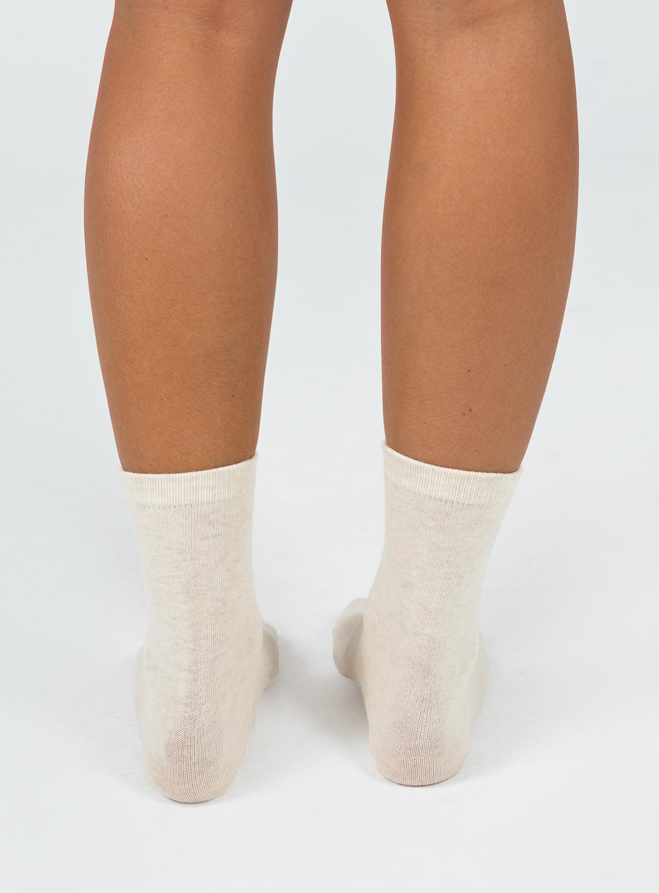 Crew socks Ribbed cuff Good stretch  OSFM