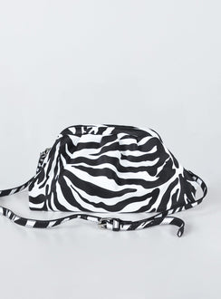 Asner Zebra Crossbody Bag Black / White