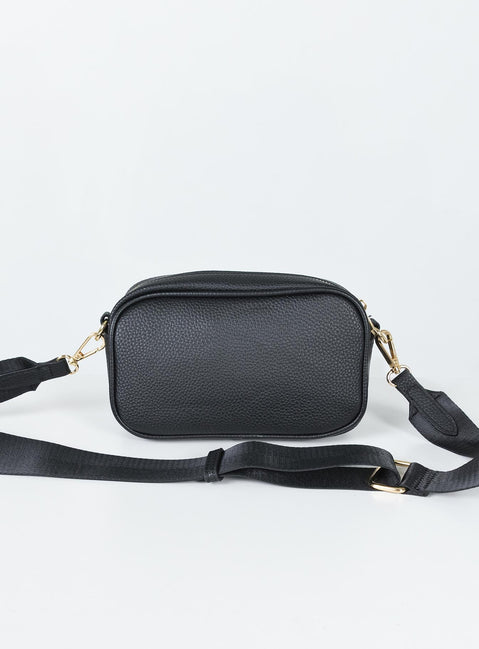 Peta & Jain Lala Crossbody Bag Black Pebble / Gold