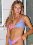 Reclaimed Nylon Rachel Bikini Bottoms Blue/Pink