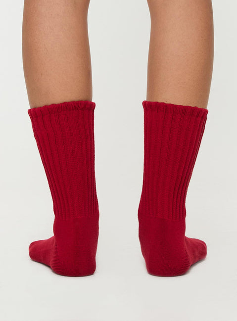 Socks Scrunch design, ribbed material