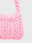 Bag Thick knitted style bag, crossbody, fixed strap